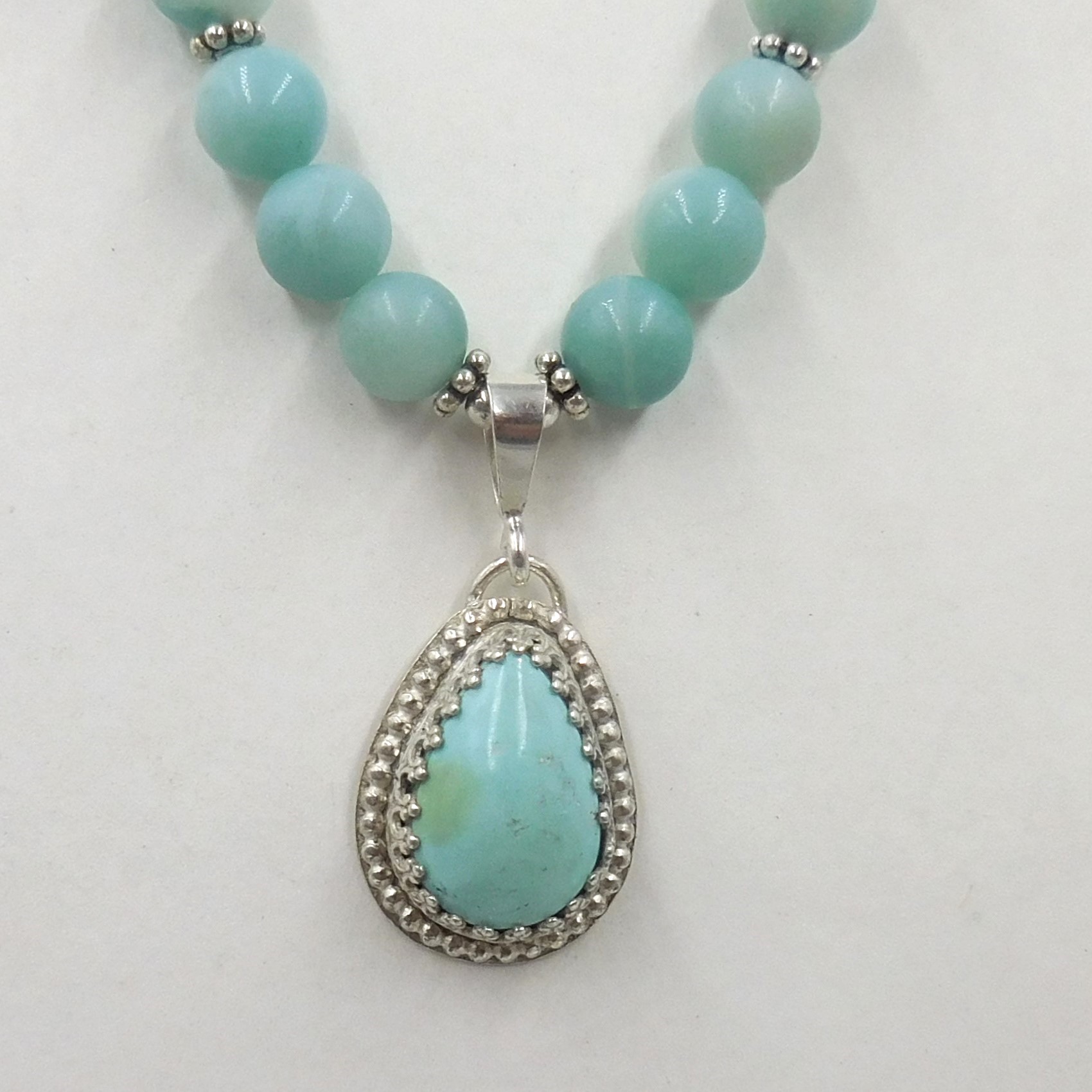 Click to view detail for DKC-2162 Necklace, Cripple Creek Turquoise, Amazonite $260